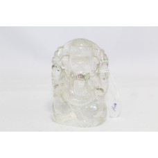 Hand crafted Natural white crystal stone God Ganesha Idol Decorative A 246